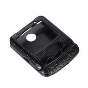 For Motorola Moto Razr 5G Crocodile Top Layer Cowhide Leather Phone Case(Black)