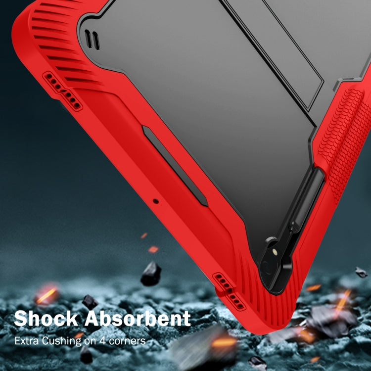 For Samsung Galaxy Tab S9  Ultra / S8 Ultra Silicone + PC Shockproof Protective Tablet Case(Red + Black)
