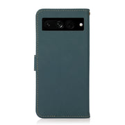 For Google Pixel 7 Pro 5G KHAZNEH Custer Genuine Leather RFID Phone Case(Green)