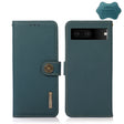 For Google Pixel 7 5G KHAZNEH Custer Genuine Leather RFID Phone Case(Green) - Google Cases by PMC TechLife | Online Shopping South Africa | PMC TechLife | Buy Now Pay Later Mobicred