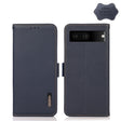 For Google Pixel 7 5G KHAZNEH Side-Magnetic Litchi Genuine Leather RFID Phone Case(Blue) - Google Cases by PMC TechLife | Online Shopping South Africa | PMC TechLife | Buy Now Pay Later Mobicred