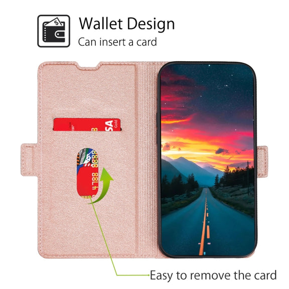 For Huawei P9 Ultra-thin Voltage Side Buckle PU + TPU Leather Phone Case(Rose Gold)