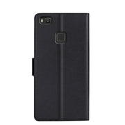 For Huawei P9 Lite Ultra-thin Voltage Side Buckle PU + TPU Leather Phone Case(Black)