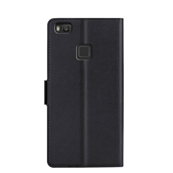 For Huawei P9 Lite Ultra-thin Voltage Side Buckle PU + TPU Leather Phone Case(Black)