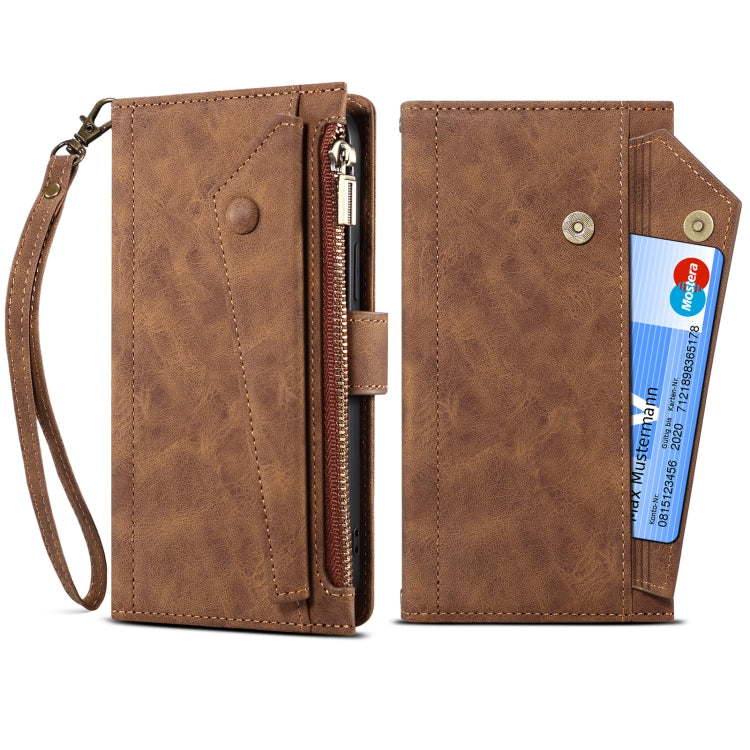 For Google Pixel 7 Pro 5G Retro Frosted Horizontal Flip Leather Phone Case(Brown)