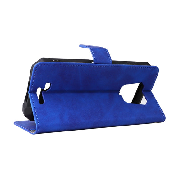 For Ulefone Armor 8 Skin Feel Magnetic Buckle Calf Texture Leather Phone Case(Blue)