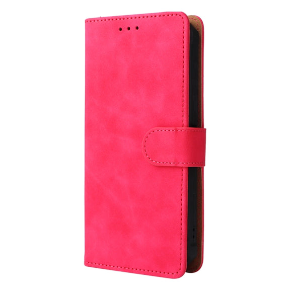 For Ulefone Armor 8 Skin Feel Magnetic Buckle Calf Texture Leather Phone Case(Rose Red)