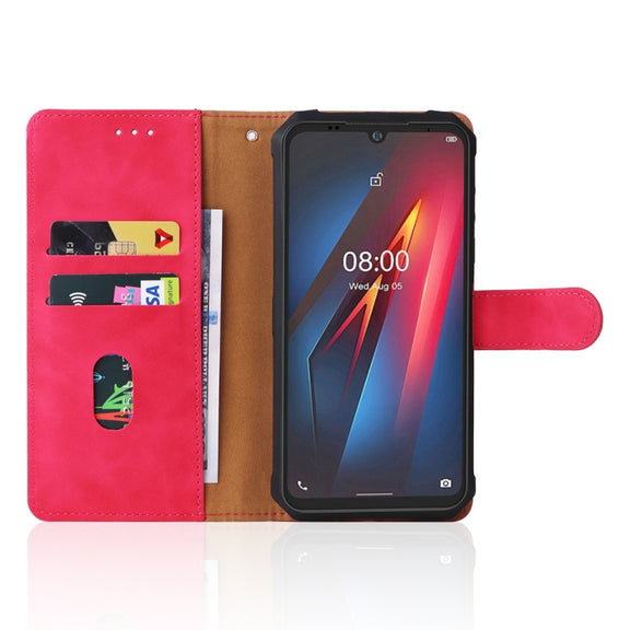 For Ulefone Armor 8 Skin Feel Magnetic Buckle Calf Texture Leather Phone Case(Rose Red)