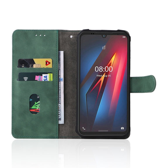For Ulefone Armor 8 Skin Feel Magnetic Buckle Calf Texture Leather Phone Case(Green)