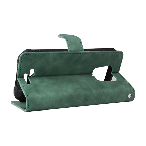 For Ulefone Armor 8 Skin Feel Magnetic Buckle Calf Texture Leather Phone Case(Green)