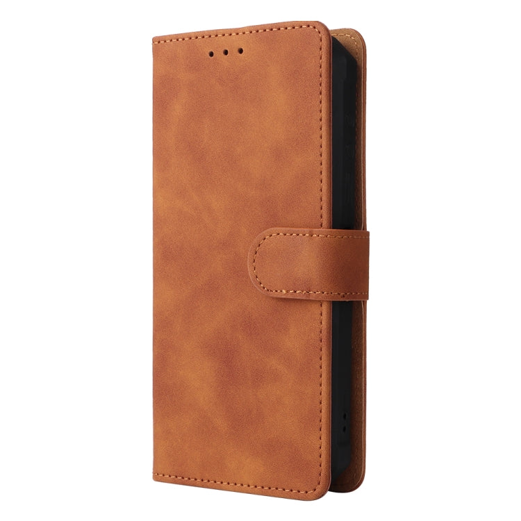 For Ulefone Armor 8 Skin Feel Magnetic Buckle Calf Texture Leather Phone Case(Brown)