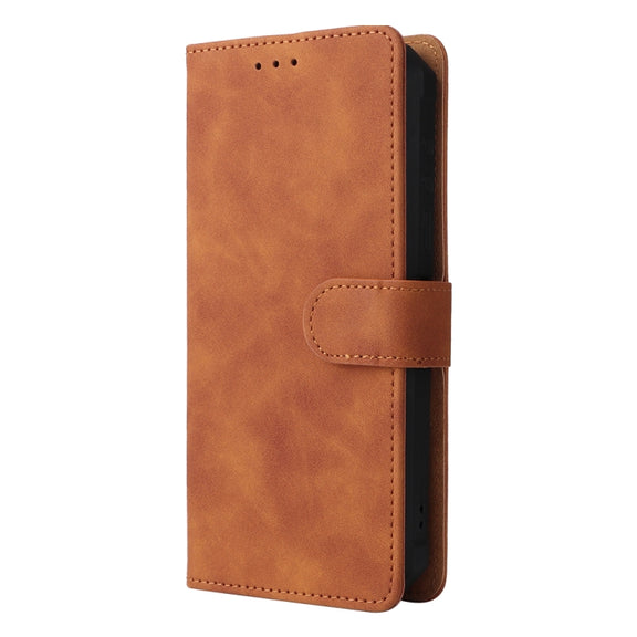 For Ulefone Armor 8 Skin Feel Magnetic Buckle Calf Texture Leather Phone Case(Brown)