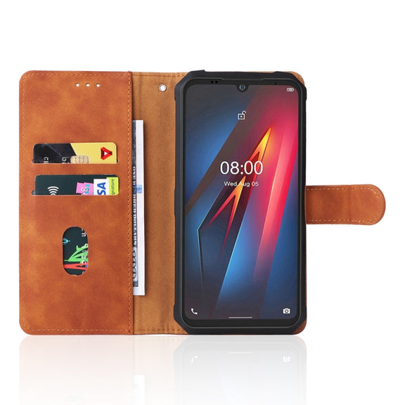 For Ulefone Armor 8 Skin Feel Magnetic Buckle Calf Texture Leather Phone Case(Brown)