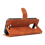 For Ulefone Armor 8 Skin Feel Magnetic Buckle Calf Texture Leather Phone Case(Brown)