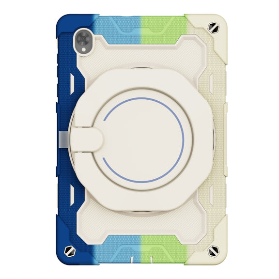 For Lenovo Tab K10 / M10 Plus Armor Contrast Color Silicone + PC Tablet Case(Colorful Blue)