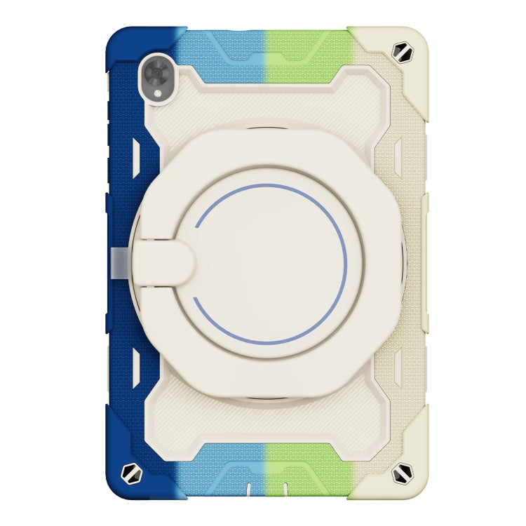 For Lenovo Tab K10 / M10 Plus Armor Contrast Color Silicone + PC Tablet Case(Colorful Blue)