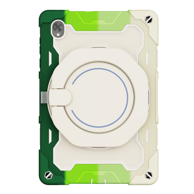 For Lenovo Tab K10 / M10 Plus Armor Contrast Color Silicone + PC Tablet Case(Colorful Green)