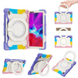 For Lenovo Tab K10 / M10 Plus Armor Contrast Color Silicone + PC Tablet Case(Colorful Pink) - Lenovo by PMC TechLife | Online Shopping South Africa | PMC TechLife | Buy Now Pay Later Mobicred