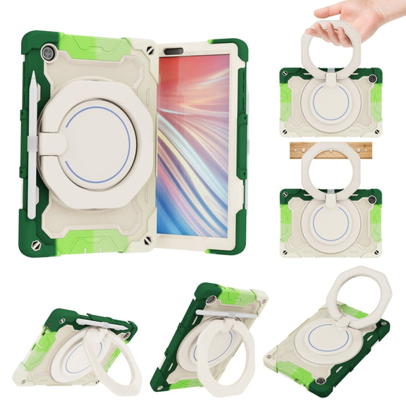 For Lenovo Tab M10 HD Gen 2 X306 Armor Contrast Color Silicone + PC Tablet Case(Colorful Green)