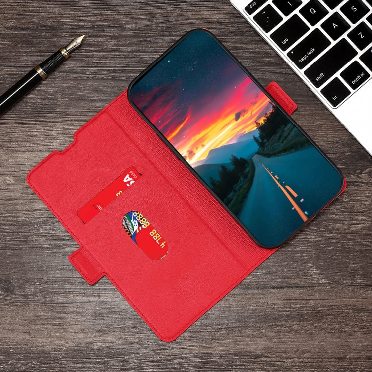 For Doogee Y8 Ultra-thin Voltage Side Buckle PU + TPU Leather Phone Case(Red)