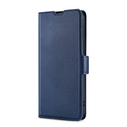 For Doogee Y8 Ultra-thin Voltage Side Buckle PU + TPU Leather Phone Case(Blue)