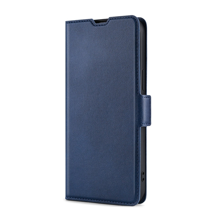 For Doogee Y8 Ultra-thin Voltage Side Buckle PU + TPU Leather Phone Case(Blue)