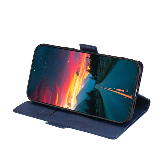 For Doogee Y8 Ultra-thin Voltage Side Buckle PU + TPU Leather Phone Case(Blue)