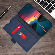 For Doogee Y8 Ultra-thin Voltage Side Buckle PU + TPU Leather Phone Case(Blue)