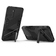 For OPPO A36 4G (China) / Realme 9i Punk Armor PC + TPU Phone Case with Holder(Black)