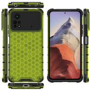 For Xiaomi Poco X4 Pro 5G Shockproof Honeycomb PC + TPU Case(Green)