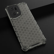 For OPPO Find X5 Pro Shockproof Honeycomb PC + TPU Phone Case(Black)