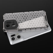 For OPPO Find X5 Pro Shockproof Honeycomb PC + TPU Phone Case(Black)