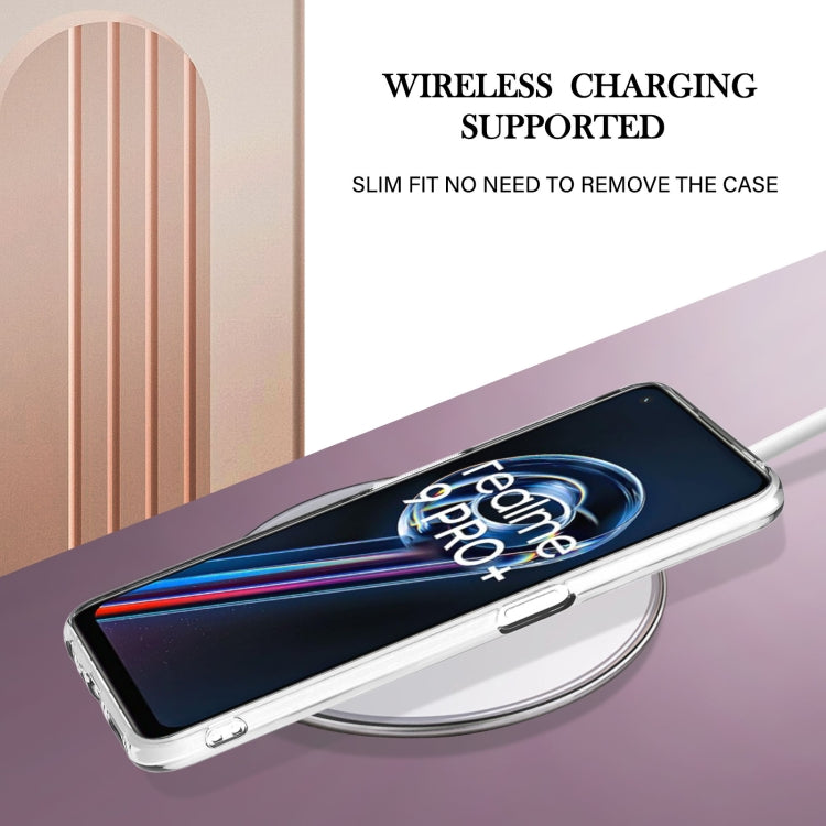 For Realme 9 Pro+ Electroplating Marble Pattern Dual-side IMD TPU Phone Case(Purple 001)