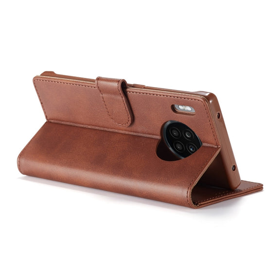 For Honor 50 Lite LC.IMEEKE Calf Texture Flip Leather Phone Case(Brown)
