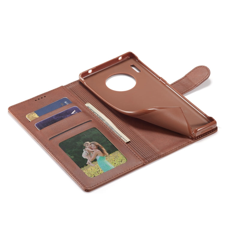 For Honor 50 Lite LC.IMEEKE Calf Texture Flip Leather Phone Case(Brown)