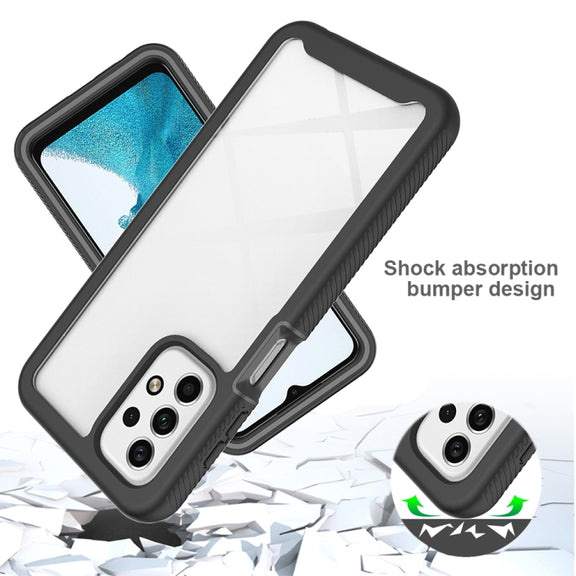 For Samsung Galaxy A23 4G Starry Sky Solid Color Series Shockproof PC + TPU Phone Case(Royal Blue)