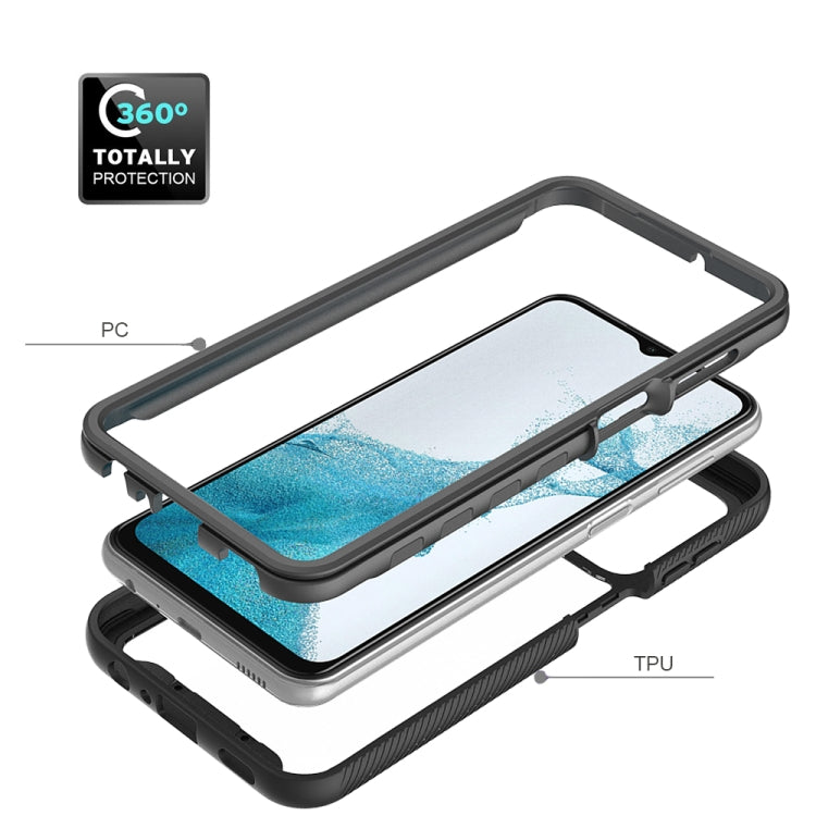 For Samsung Galaxy A23 4G Starry Sky Solid Color Series Shockproof PC + TPU Phone Case(Royal Blue)