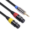 TC194BUXK107YR-30 3.5mm Male to Dual Canon Female Audio Cable - Aux Cable by PMC TechLife | Online Shopping South Africa | PMC TechLife | Buy Now Pay Later Mobicred