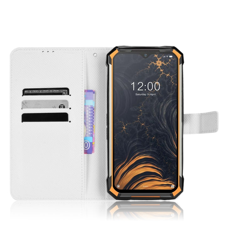For Doogee S88 Pro / S88 Plus Diamond Texture Leather Phone Case(White)