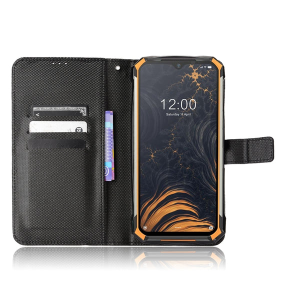 For Doogee S88 Pro / S88 Plus Diamond Texture Leather Phone Case(Black)
