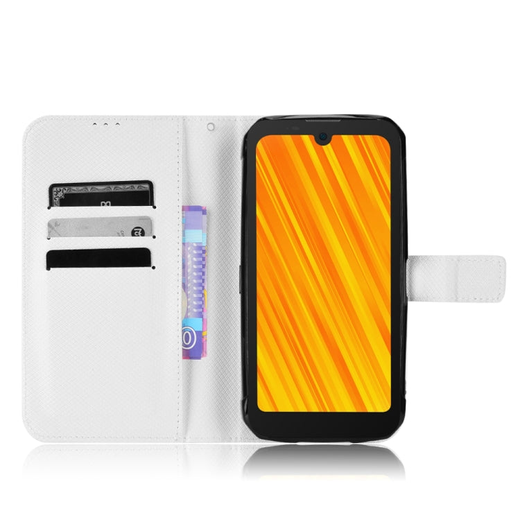 For Doogee S59 / S59 Pro Diamond Texture Leather Phone Case(White)