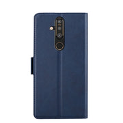 For Nokia 8.1 Plus / X71 Ultra-thin Voltage Side Buckle PU + TPU Leather Phone Case(Blue)