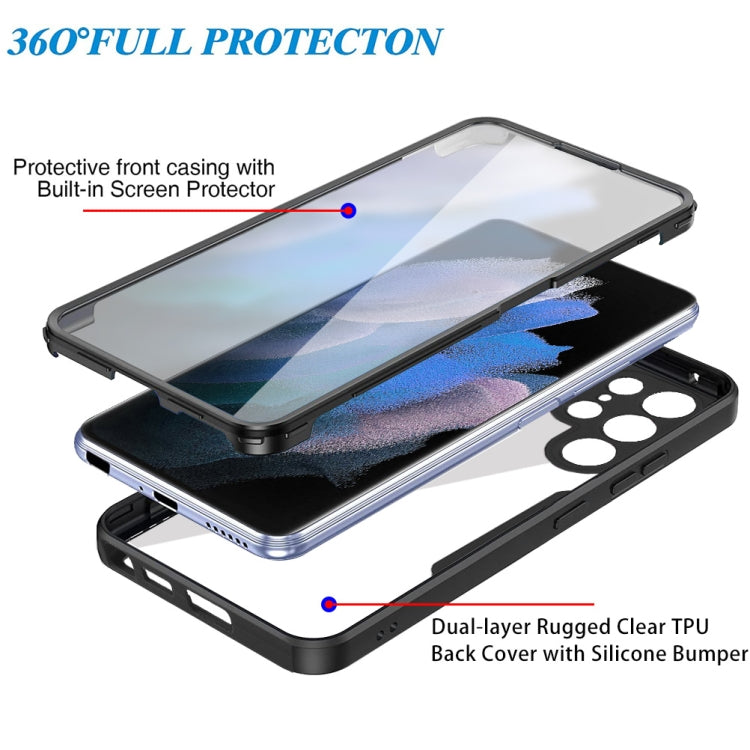 For Samsung Galaxy S22 Ultra 5G Acrylic + TPU 360 Degrees Full Coverage Shockproof Phone Case(Purple)