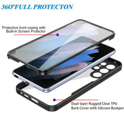 For Samsung Galaxy S22 Ultra 5G Acrylic + TPU 360 Degrees Full Coverage Shockproof Phone Case(Purple)