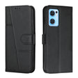 For OPPO Reno7 5G Global & Taiwan Version / Find X5 Lite Stitching Calf Texture Buckle Leather Phone Case(Black) - OPPO Cases by PMC TechLife | Online Shopping South Africa | PMC TechLife | Buy Now Pay Later Mobicred