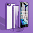 For iPhone SE 2022 / SE 2020 / 8 / 7 Double-sided Glass TPU Phone Case(Purple) - iPhone SE 2022 / 2020 / 8 / 7 Cases by PMC TechLife | Online Shopping South Africa | PMC TechLife | Buy Now Pay Later Mobicred