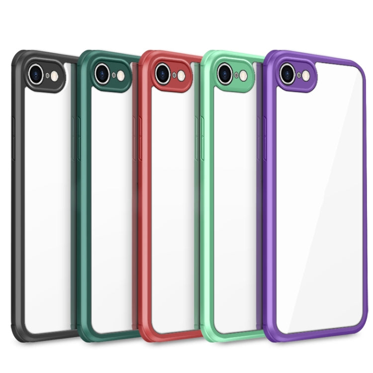 For iPhone SE 2022 / SE 2020 / 8 / 7 Double-sided Glass TPU Phone Case(Purple)