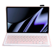 OP11 Lambskin Texture Ultra-thin Bluetooth Keyboard Leather Case For OPPO Pad 11 inch(Pink)