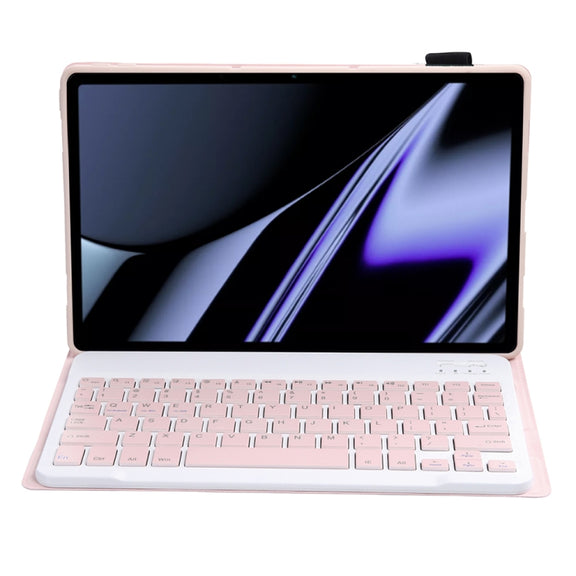OP11 Lambskin Texture Ultra-thin Bluetooth Keyboard Leather Case For OPPO Pad 11 inch(Pink)