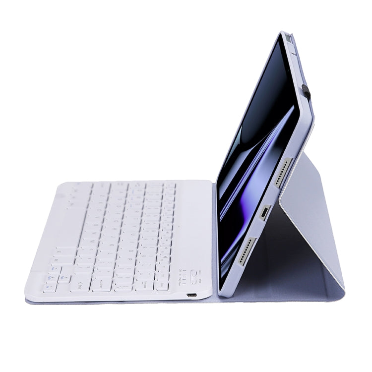 OP11 Lambskin Texture Ultra-thin Bluetooth Keyboard Leather Case For OPPO Pad 11 inch(Purple)
